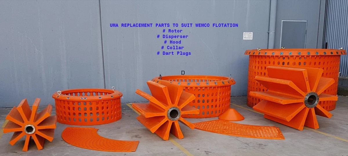 A bank of flotation cells in a mineral processing plant