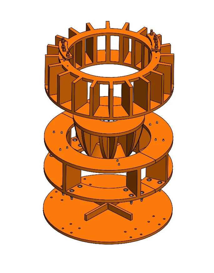 A moulded flotation rotor with thicker vanes for longer wear life