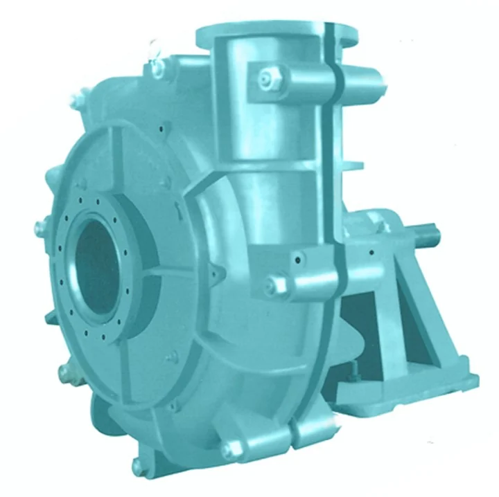 An AH type slurry pump casing and support pedestal